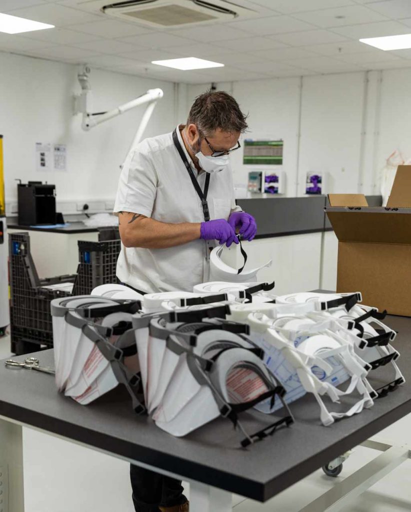 3D-printed protective visors for NHS staff on the coronavirus frontline
