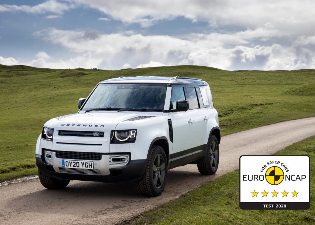 FÜNF VON FÜNF STERNEN: HÖCHSTWERTUNG FÜR DEN NEUEN LAND ROVER DEFENDER 110 IM EURO NCAP-TEST