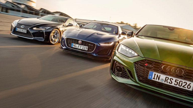 AUDI RS 5, JAGUAR F-TYPE P450, LEXUS LC 500