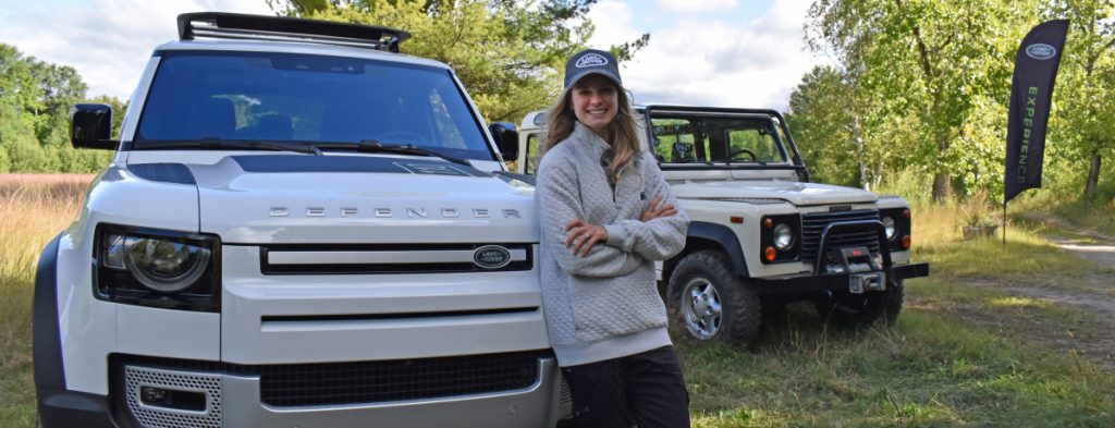 CROSS COUNTRY SKIER AND LAND ROVER AMBASSADOR JESSIE DIGGINS DRIVES THE NEW DEFENDER AS LAND ROVER EXPERIENCE CENTERS REOPEN FOR SOCIALLYDISTANT OFF-ROAD DRIVING