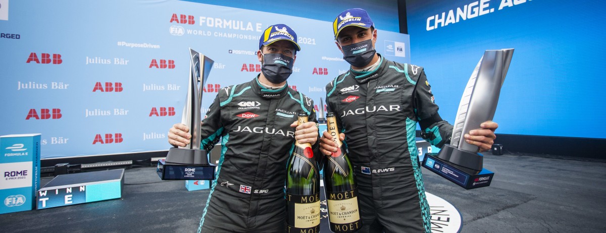 DOPPELTES PODIUM FÜR JAGUAR RACING IN ROM UND SPITZENREITER IN DER TEAM- UND FAHRER-WERTUNG DOPPELTES PODIUM FÜR JAGUAR RACING IN ROM UND SPITZENREITER IN DER TEAM- UND FAHRER-WERTUNG