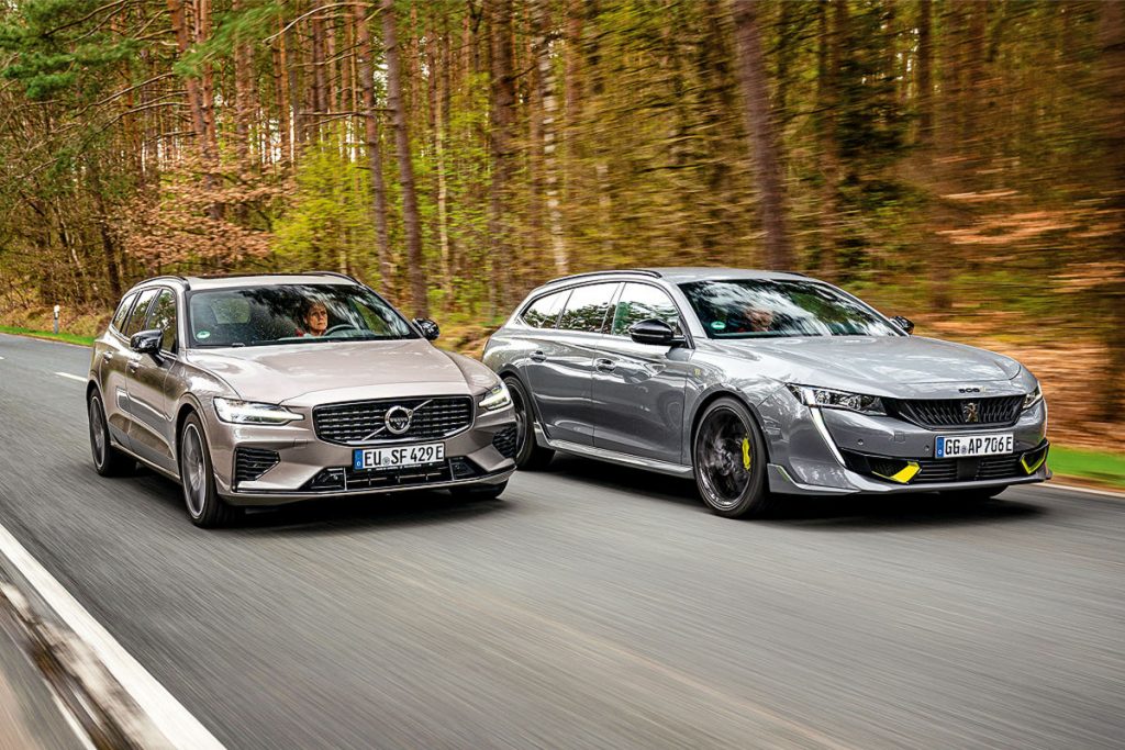 Peugeot 508 SW trifft auf Volvo V60