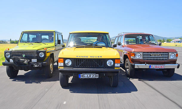 Gelände-Legenden von Mercedes, Range Rover und Toyota Gelände-Legenden von Mercedes, Range Rover und Toyota