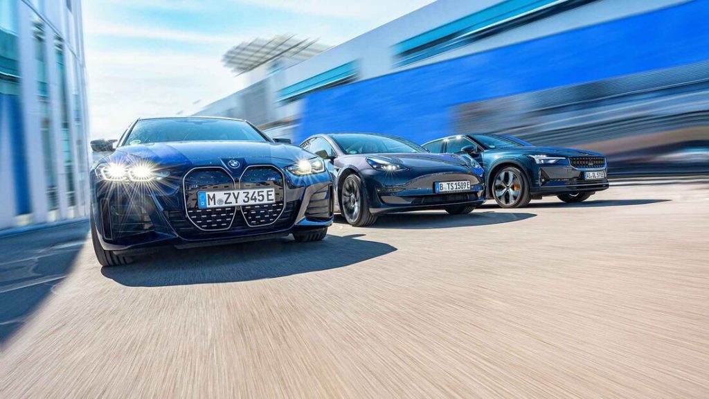 BMW I4 GEGEN POLESTAR 2 UND TESLA 3
