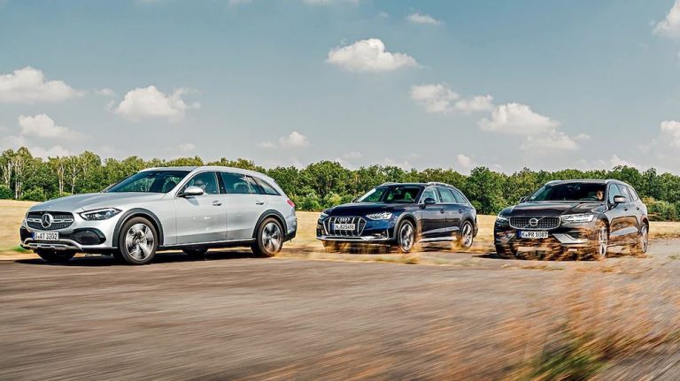 A4 allroad, C-Klasse All-Terrain, V60 Cross Country: Test, Motor, Preis