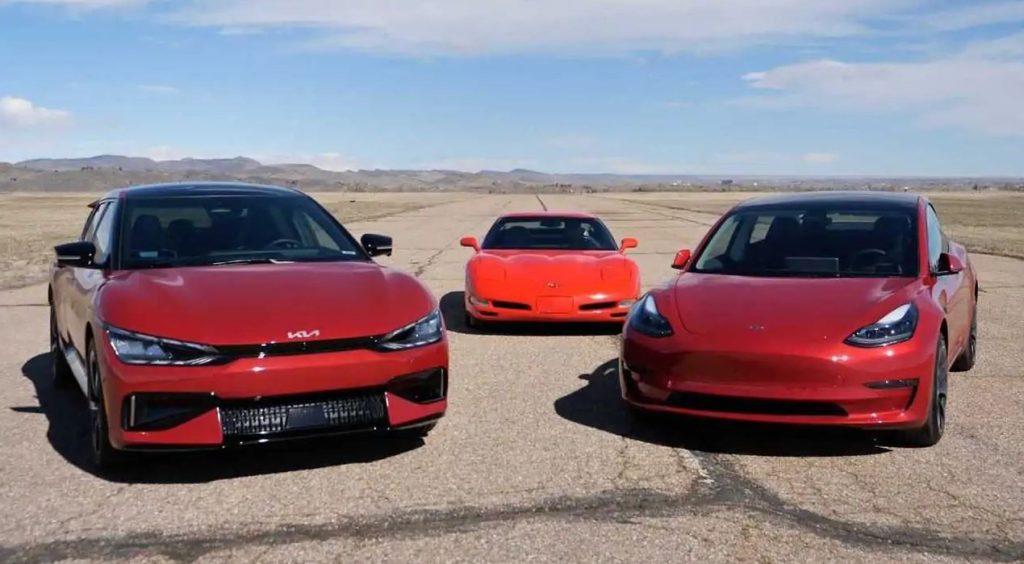 Kia EV6 gegen Tesla Model 3 im Drag Race