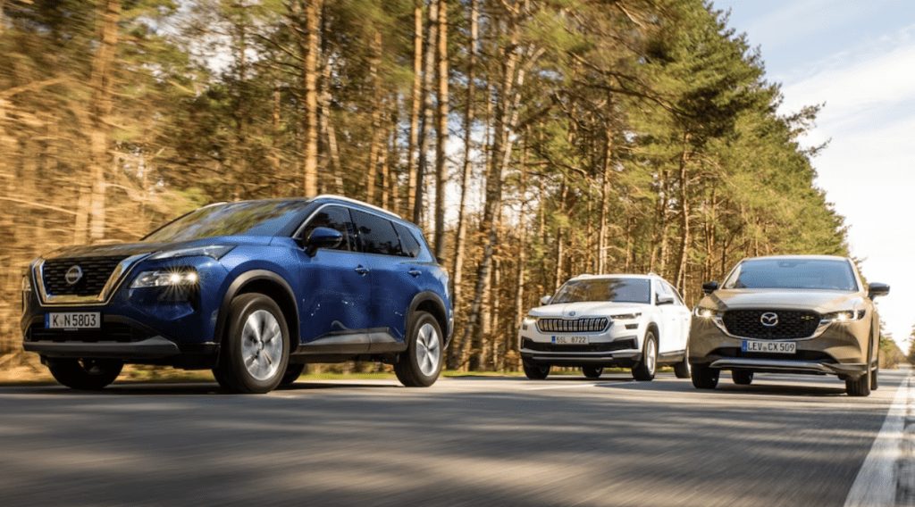 Mazda CX-5, Nissan X-Trail, Skoda Kodiaq:
