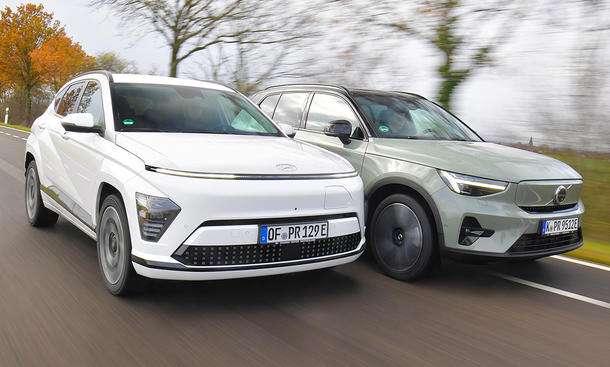 Hyundai Kona Elektro/Volvo EX40: Vergleichstest Hyundai Kona Elektro/Volvo EX40: Vergleichstest