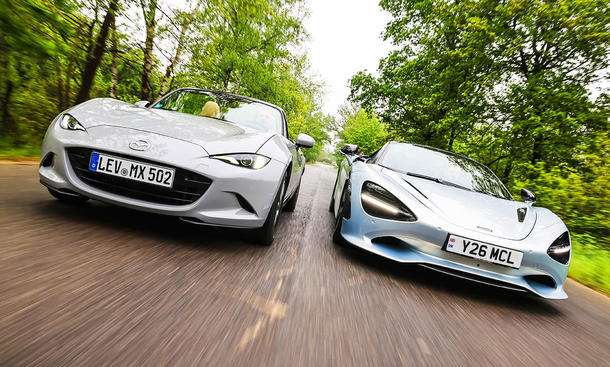 Mazda MX5/McLaren 750S Spider: Cabrio-Vergleich Mazda MX5/McLaren 750S Spider: Cabrio-Vergleich