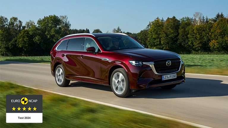 Fünf Sterne für den Mazda CX-80 im Euro NCAP-Test 2024