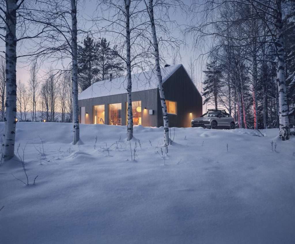 Abenteuer in Lappland: Mit dem Volvo EX30 in ein exklusives Winter-Cottage