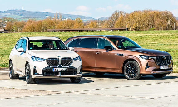 Im Vergleichstest: Mazda CX-80 fordert den BMW X3 heraus Im Vergleichstest: Mazda CX-80 fordert den BMW X3 heraus